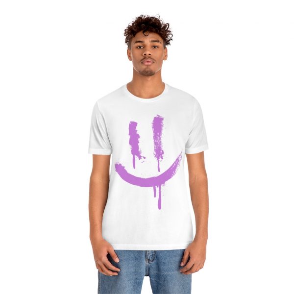 Smile Graffiti Purple (unisex tee/lightweight) - Image 6