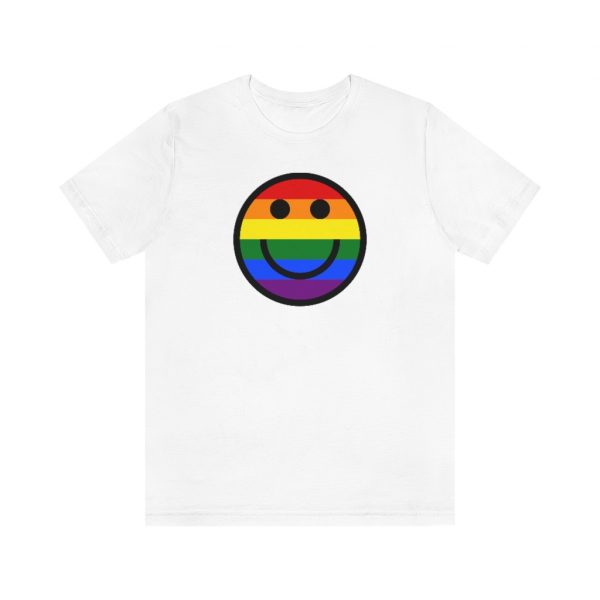Rainbow Smile Solid (unisex tee/lightweight) - Image 4