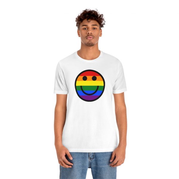 Rainbow Smile Solid (unisex tee/lightweight) - Image 6