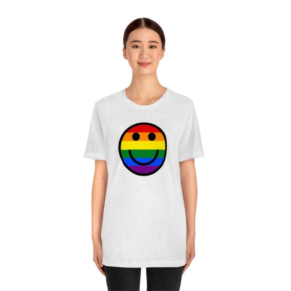 Rainbow Smile Solid (unisex tee/lightweight) - Image 2