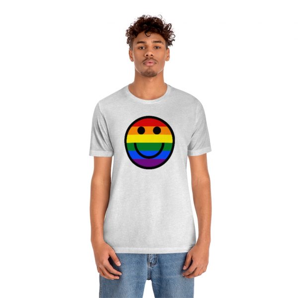 Rainbow Smile Solid (unisex tee/lightweight) - Image 3