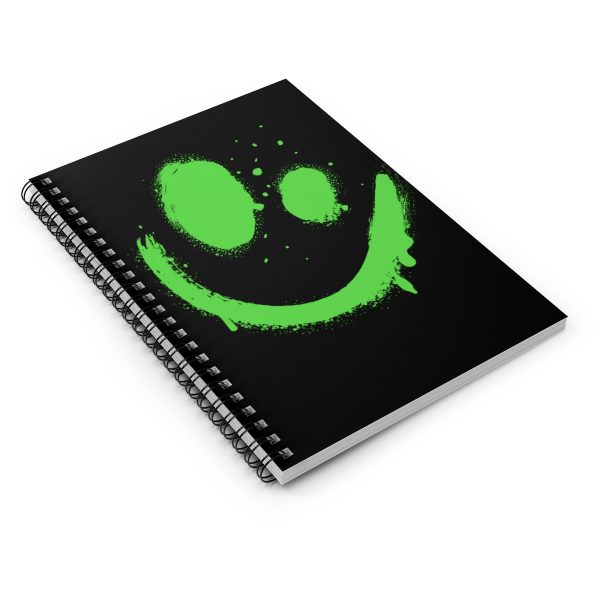 Graffiti Green Smile (spiral, lined notebook) - Image 3