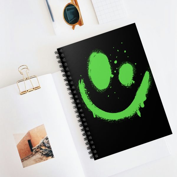 Graffiti Green Smile (spiral, lined notebook) - Image 5