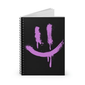 Graffiti Purple Smile (spiral, lined notebook)
