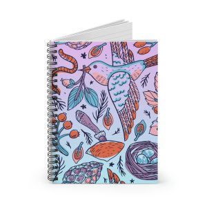 Bird Nest - Sunset (spiral, lined notebook)