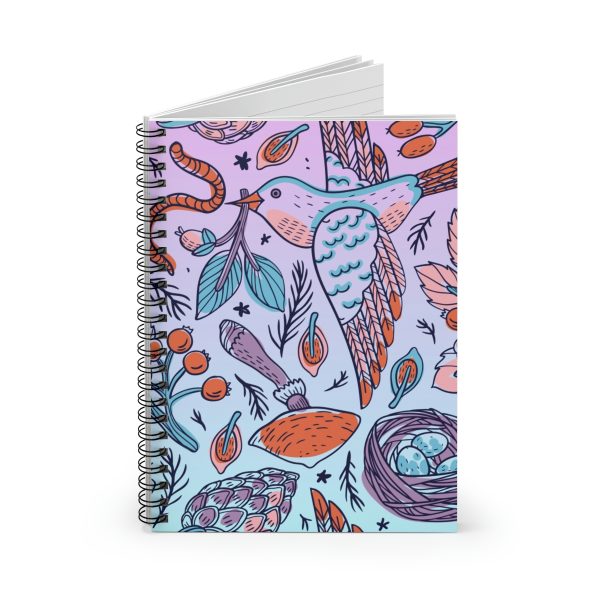 Bird Nest - Sunset (spiral, lined notebook)