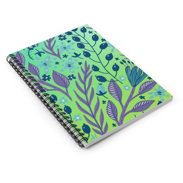 Berry Leafy - Green Glow (spiral, lined notebook) - Image 3