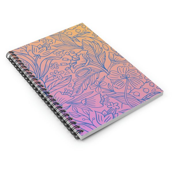 Floral Ink Sunrise (spiral, lined notebook) - Image 3
